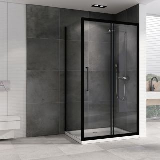 Душевой уголок ABBER Schwarzer Diamant AG30160BH-S50B 160x50см чёрный