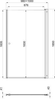 Душевая дверь Triton Уно Щ0000036859 100 см