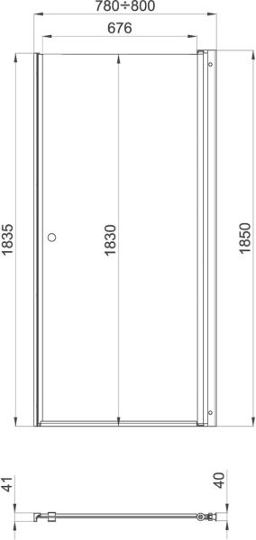 Душевая дверь Triton Уно Щ0000036857 80 см