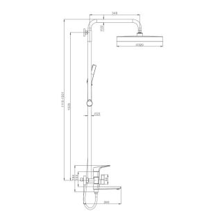Душевая стойка Raglo R07.24.09 графит