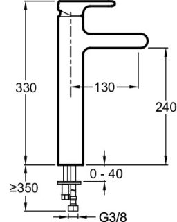 Смеситель для раковины Jacob Delafon SINGULIER E10861-CP высокий