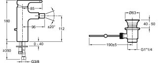 Смеситель для биде  Jacob Delafon SINGULIER E10865-CP