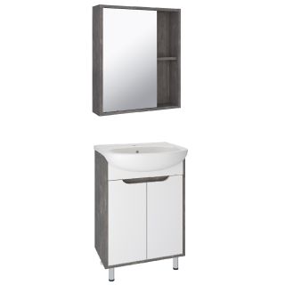 Тумба под раковину Runo железный камень (под умывальник Уют 50) Эко 50 (00-00001337)