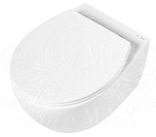 Подвесной унитаз Art&Max Elegant безободковый белый AM9316CHR