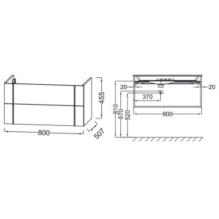 Тумба под раковину Jacob Delafon NOUVELLE VAGUE EB3030-G1C