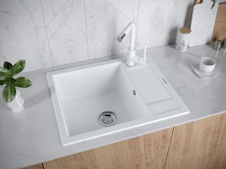 Мойка кухонная Paulmark Flugen PM216050-WH белый