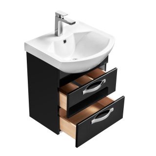 Тумба под раковину Акватон Ария 50см чёрный 1A140001AA950