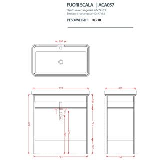 Раковина ArtCeram Fuori Scala TFL035 05 00 *1 белая 80.5 см