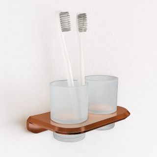 Стакан для ванной комнаты двойной Knotlor SC1032RB, бронза