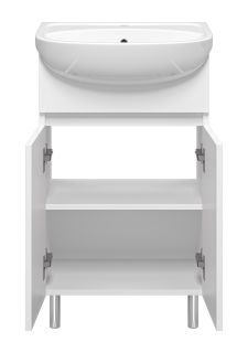 Напольная тумба под раковину Misty Элегия 50см белый