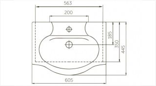 Мебельная раковина Rosa Элегия 60см белый SD-00000005