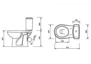 Унитаз-компакт Оскольская керамика Оптима белый 43901130302