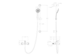 Смеситель для ванны с душевым гарнитуром Wonzon & Woghand WW-4560-BG брашированное золото