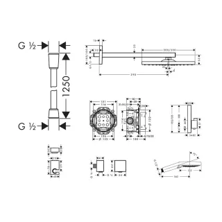 Душевая система Hansgrohe ShowerSelect 27939670 черный матовый