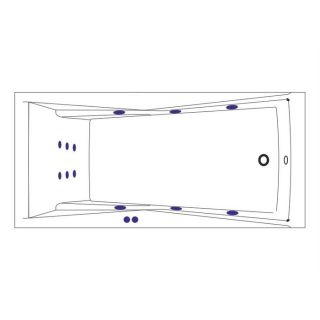 Гидромассажная ванна WHITECROSS Palace 0104.170075.100.LINE.WH 170x75 см Line белый