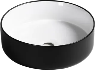 Раковина Milleau Nuage MU7044A-MB/GW глянцевый белый матовый черный