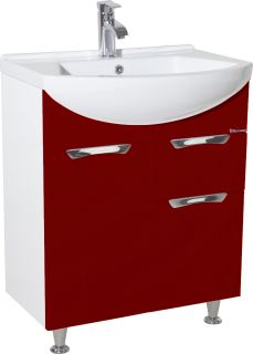 Тумба под раковину Bellezza Альфа 65см красный 00000005238