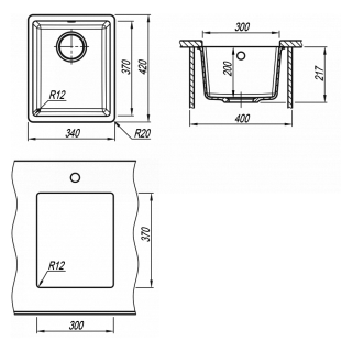 Кухонная мойка Florentina Вега 300 бежевый