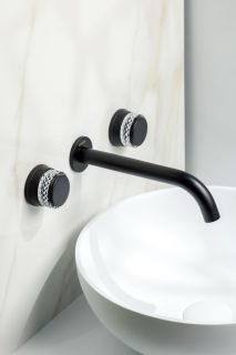 Встраиваемый смеситель для раковины Boheme Aura 152-2-B-A чёрный