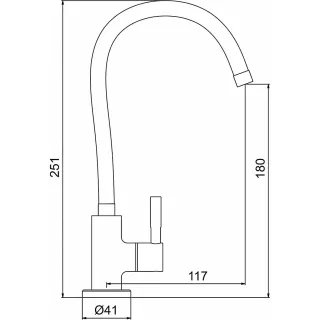 Смеситель для кухни Gappo G1052-96 с гибким изливом чёрный