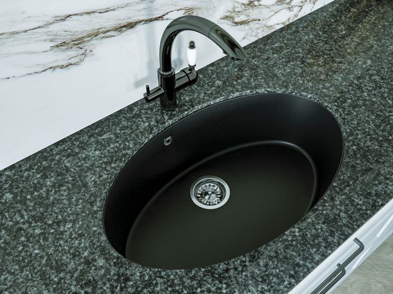 Кухонная мойка Florentina Вега Овал грей