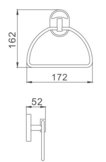 Полотенцедержатель Haiba HB1904-2 хром