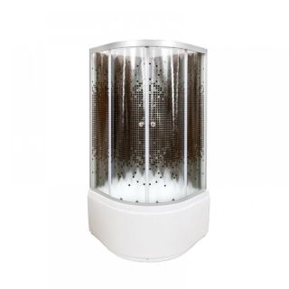 Душевая кабина Deto L 810 N без крыши BLACK 100х100х200 см