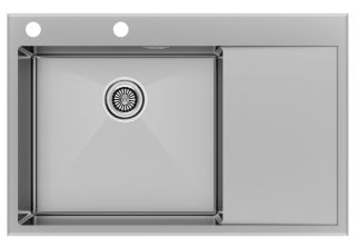 Мойка кухонная Paulmark Kroner-Edge PM777851-BSL брашированная нержавеющая сталь