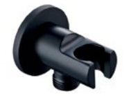 Соединение для душа с держателем Grocenberg GB102 Черный матовый
