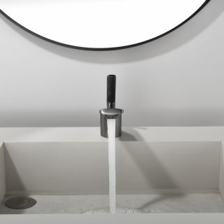 Смеситель для раковины Black&White Gravity 7104GM оружейная сталь