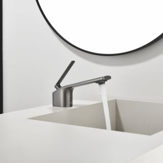 Смеситель для раковины Black&White Gravity 7104GM оружейная сталь