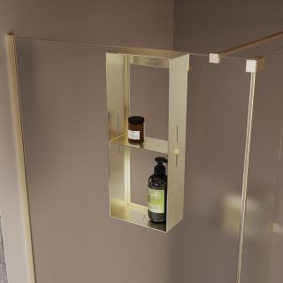 Полка для душевого ограждения Grange, 508x102x204, золото брашинг