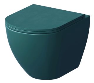 Унитаз подвесной Grossman GR-4455OLMS безободковый зелёный матовый