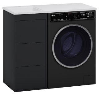 Напольная тумба под раковину Brevita Grafit GRA-01040-013Я под стиральную машину 40см графит