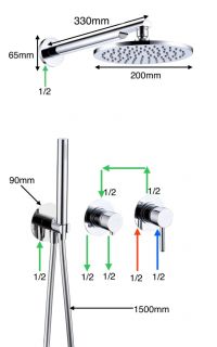 Душевой комплект Grocenberg GB5090MG Матовое золото