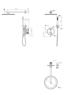 Душевая система скрытого монтажа Grocenberg GB5099CR-3 Хром