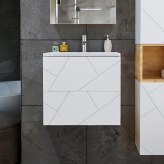 Тумба под раковину Бриклаер Кристалл 4627125415944 60 см белый