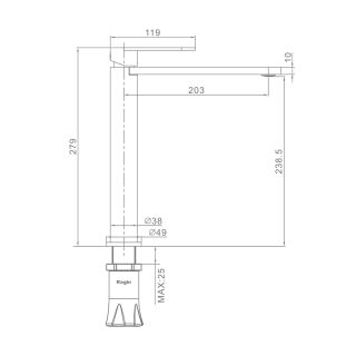 Смеситель для раковины Raglo R10.15.05 сатин
