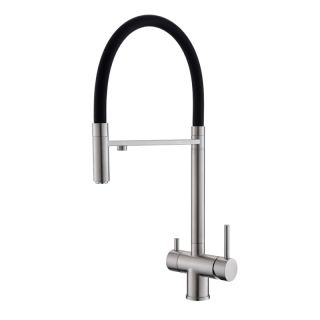 Смеситель для кухни с гибким изливом и подключением фильтра Maretti Calabria S CAS31RGF19, сатин