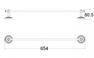 Держатель полотенца одинарный Zorg Antic AZR 12 SL серебро
