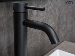 Смеситель высокий для раковины Gid Inga SS096-BM-D SS096BMD черный матовый