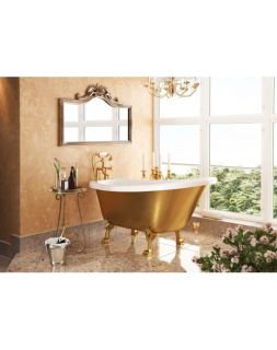 Ванна из искусственного камня Фэма Стиль Салерно-2 на опорах черных170x68 см