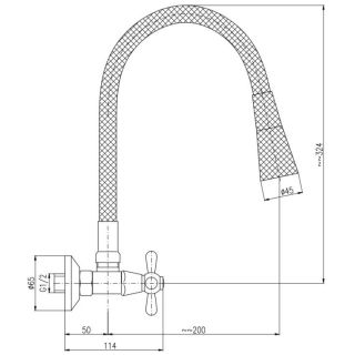 Смеситель для кухни Rav Slezak Morava Retro MK302.5/13CMAT черный