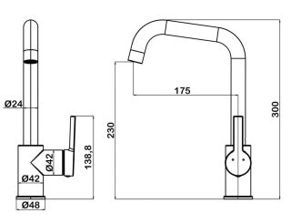 Смеситель для кухни Swedbe Diana 1041 хром