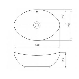 Раковина чаша Maretti EN13NS48-560MR, черный мрамор