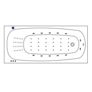 Гидромассажная ванна WHITECROSS Layla Slim 0122.180080.100.NANO.CR 180x80 см Nano хром