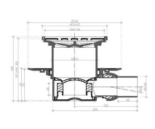 Душевой трап Confluo Standard Square 1 Mask Gold