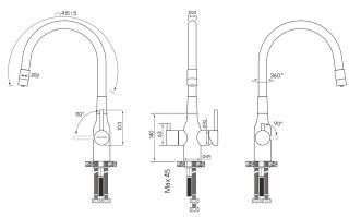 Смеситель для кухни Paulmark Salix Sa213419-NI никель