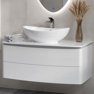 Тумба под раковину подвесная Velvex Luna tp.LUN.100.2Y, 100 см