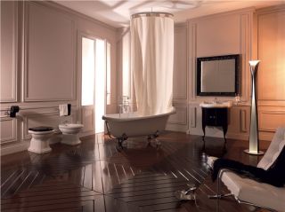 KERASAN Retro Унитаз напольный слив в стену цвет белый 101101